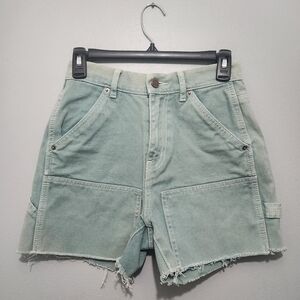 BDG Women's Denim Shorts Cut Off Carpenter Green Size 25